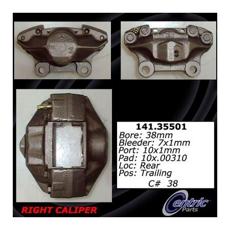 Centric Centric Semi-Loaded Brake Caliper, Centric Parts 141.35501 141.35501